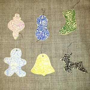 Six new artisan Christmas ceramic ornaments